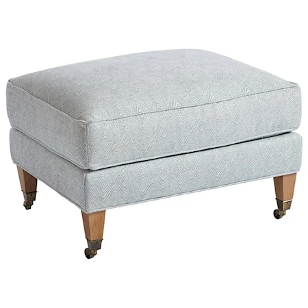 Sydney Ottoman With Brass Casters